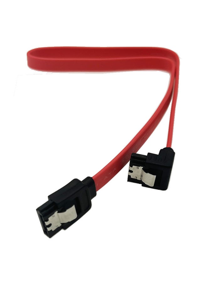 SATA3.0 Solid State Serial Data Line Sata3.0 Motherboard Hard Disk Data Line Security Sata3.0 Data Line-Color:Small Transparent Red Double Straight Head With Shrapnel-pure Copper High-end Series-Length:250MM  - Image 3