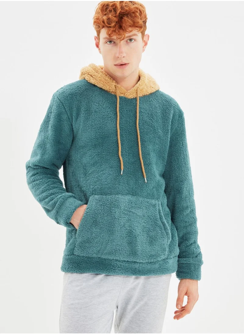 trendyol Fleece Detail Hoodie