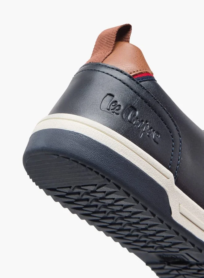 Lee Cooper Men's Solid Slip-On Loafers with Pull Tabs