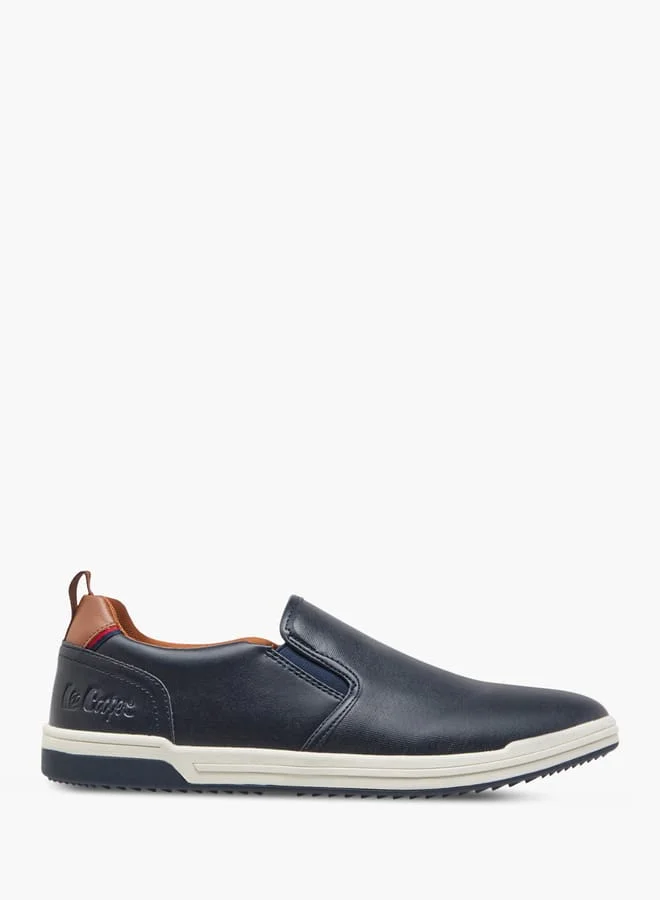 Lee Cooper Men's Solid Slip-On Loafers with Pull Tabs