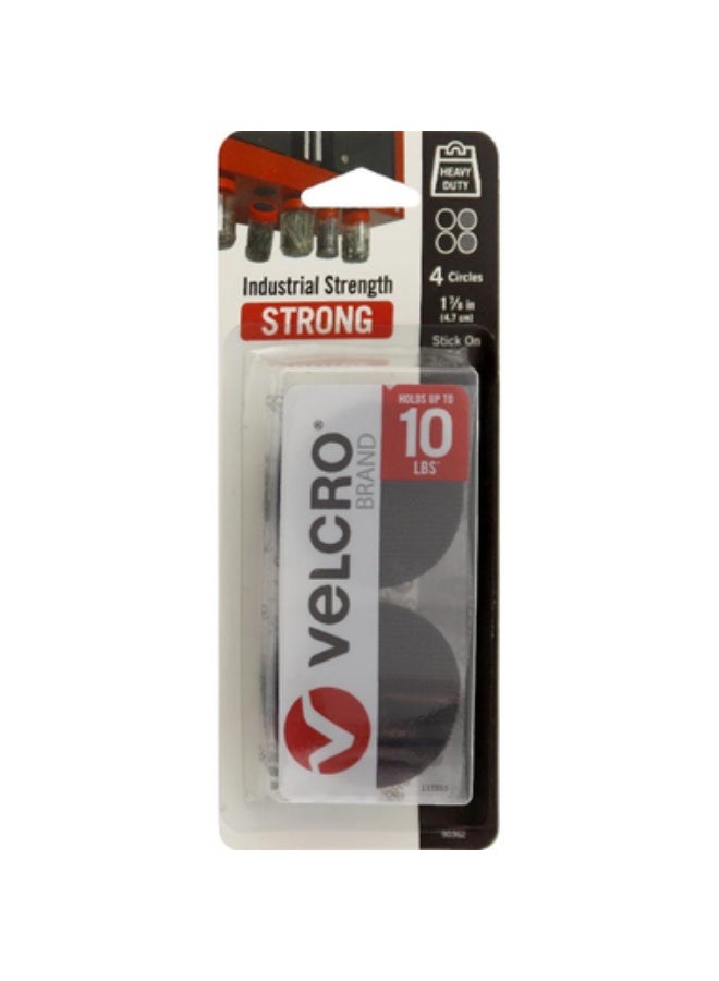Velcro Sticky Back Adhesive Back Fastener CoinRound1 7/8"Black - Image 1