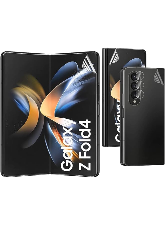 IAF [2SET 8PCS]Moninsta Compatible with Samsung Galaxy Z Fold 4 Screen Protector Bubble-Free Scratch Resistant HD Clear Screen Protector with Camera Lens Protector for Samsung Galaxy Z Fold 4 