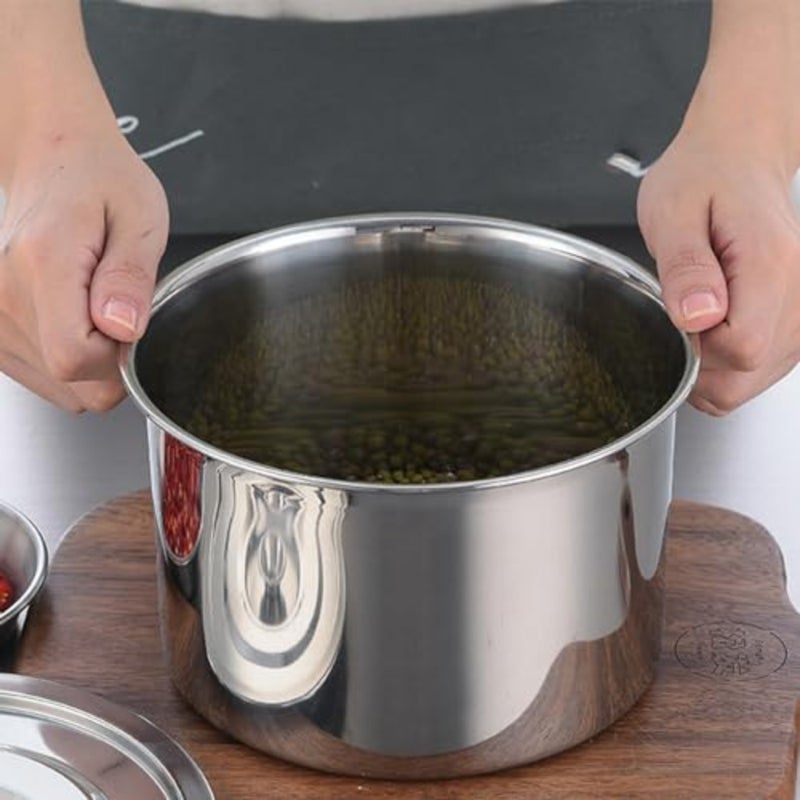 Stainless Steel Stew Pot, Non-Stick Convenient Cookware with Lid for Home Chefs, Soup Making, Braising, and Everyday Cooking - Image 2