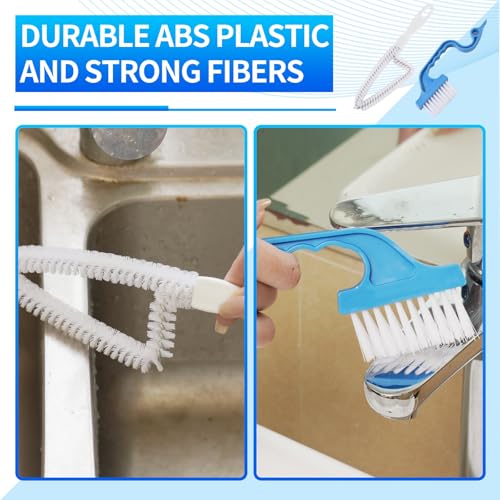 Mudocp Window Groove Cleaning Brush, 13 PCS Hand-held Magic Window Track Cleaning Tools, Window or Sliding Door Track Cleaner for Sliding Door, Sill, Tile Lines, Shutter, Car Vents, Keyboard, Small Clean Kit - Image 5