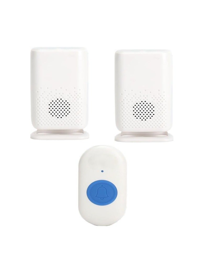Wireless nursing call on call bell alarm on call light system suitable for home/elderly/patient nurse alarm system 1 waterproof transmitter 2 portable receivers - Image 1