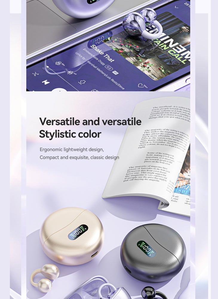 تشوميل سماعة رأس بلوتوث لاسلكية مثبتة على الأذن من برلين ساوند، سماعات أذن ذات توصيل عظمي في الهواء الطلق، عمر بطارية طويل - Image 4