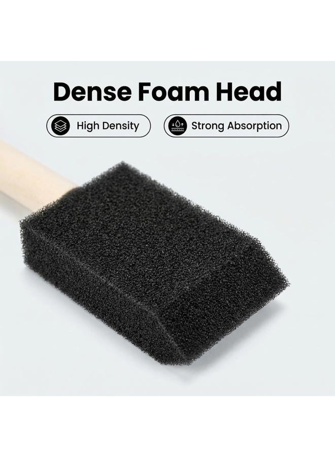 Fewanland Foam Brush 25pcs with High Density Foam for Large Area Crafting(1/2", 1", 2", 3") - Image 3