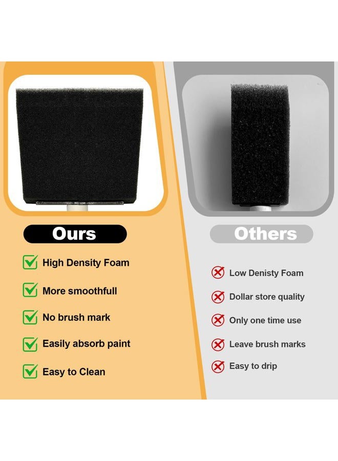 Fewanland Foam Brush 25pcs with High Density Foam for Large Area Crafting(1/2", 1", 2", 3") - Image 5