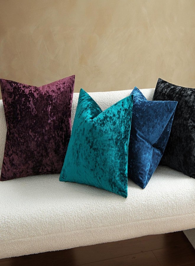 MIULEE Velvet Throw Pillow Covers Set of 2, Soft Neutral Decorative Pillow Cases with Luxurious Textured Vintage Cushion Covers for Home Decor Couch Sofa Bed,Purple 18x18 inch - Image 4