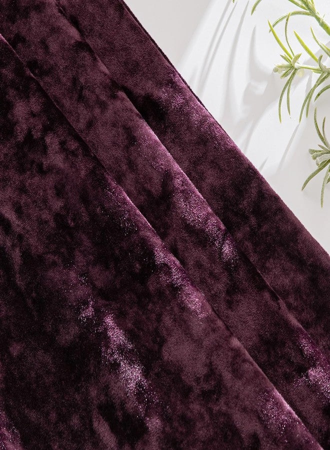 MIULEE Velvet Throw Pillow Covers Set of 2, Soft Neutral Decorative Pillow Cases with Luxurious Textured Vintage Cushion Covers for Home Decor Couch Sofa Bed,Purple 18x18 inch - Image 5