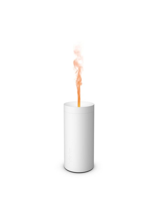 Stadler Form Aroma Diffuser Lucy Using Battery Power, with Flame Effect can Diffuse Essential Oils for up to 7 Hours, for Relaxation and revitalising Aromatherapy, White  - Image 1