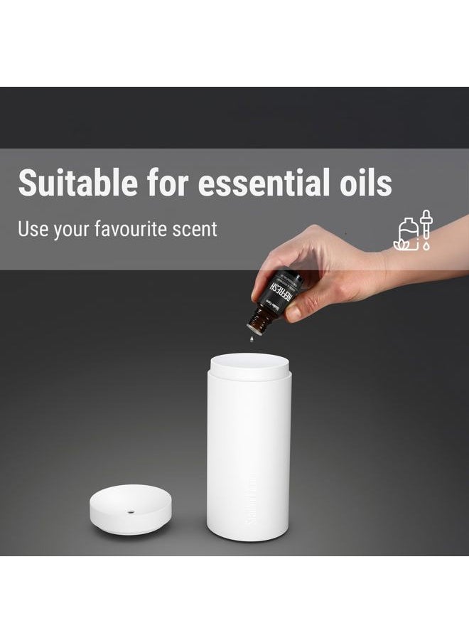 Stadler Form Aroma Diffuser Lucy Using Battery Power, with Flame Effect can Diffuse Essential Oils for up to 7 Hours, for Relaxation and revitalising Aromatherapy, White  - Image 5