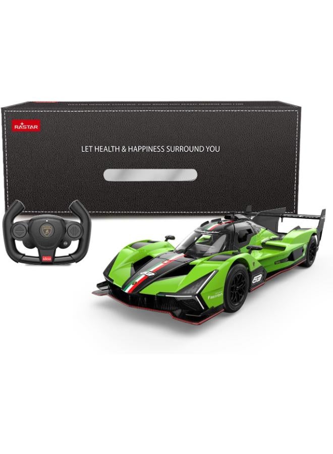 راستار سيارة لامبورغيني SC63 LMDH تعمل بجهاز تحكم عن بعد، بمقياس 1:14، لون أخضر - Image 3