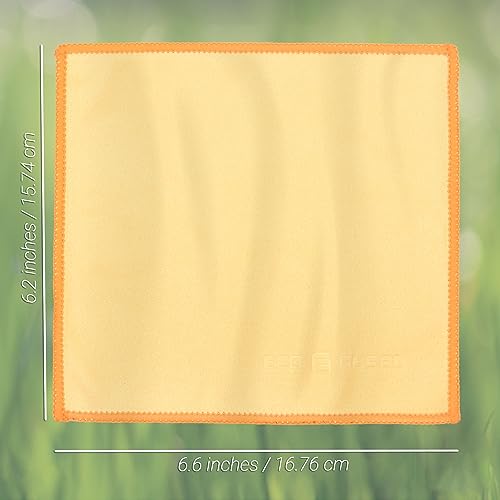 ECO-FUSED EcoFused Microfiber Cleaning Cloths DoubleSided 5 Pack 66 x 62 inch Microfiber and Suede Cloth for Smartphones LCD TV Tablets Laptop Screens Camera Lenses Yellow - Image 3