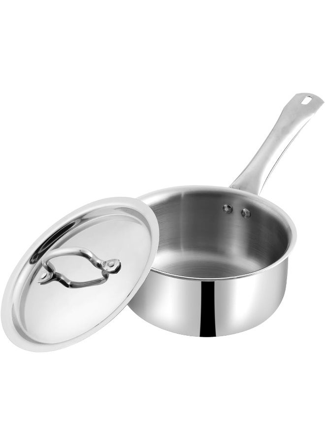 VINOD PLATINUM TRIPLY STAINLESS STEEL SAUCEPAN WITH LID - 1.2 LITRES (14 CM), VTS014, | INDUCTION & GAS FRIENDLY, COOKING POT - pzsku/Z83E6DBFBB194D4A5514EZ/45/_/1739515996/eb4bd4ab-c52b-4cdd-92e4-8d0b042a0fd3