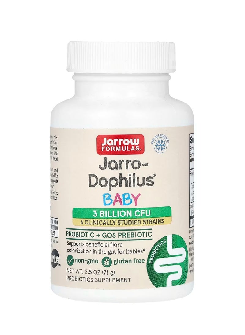 jarrow formulas Baby's Jarro-Dophilus Probiotic + GOS Prebiotic Powder 2.5 oz (71 g)