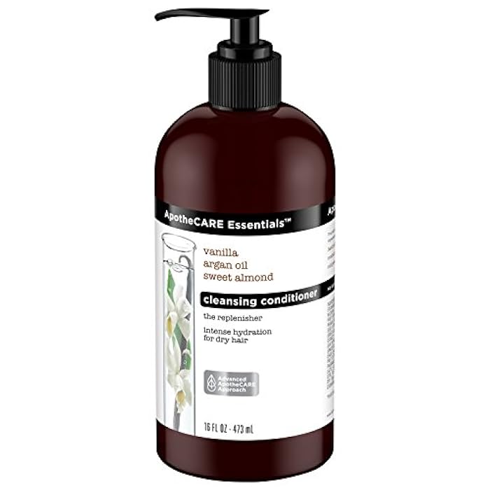 ApotheCARE Essentials The Replenisher Moisturizing Cleansing Conditioner, Vanilla, Argan Oil, Sweet Almond, 16 oz - Image 4