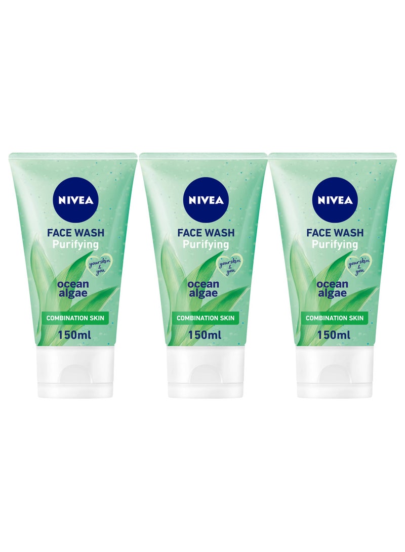 Nivea غسول وجه منظف مطهر للبشرة المختلطة عبوة من 3 - Image 1