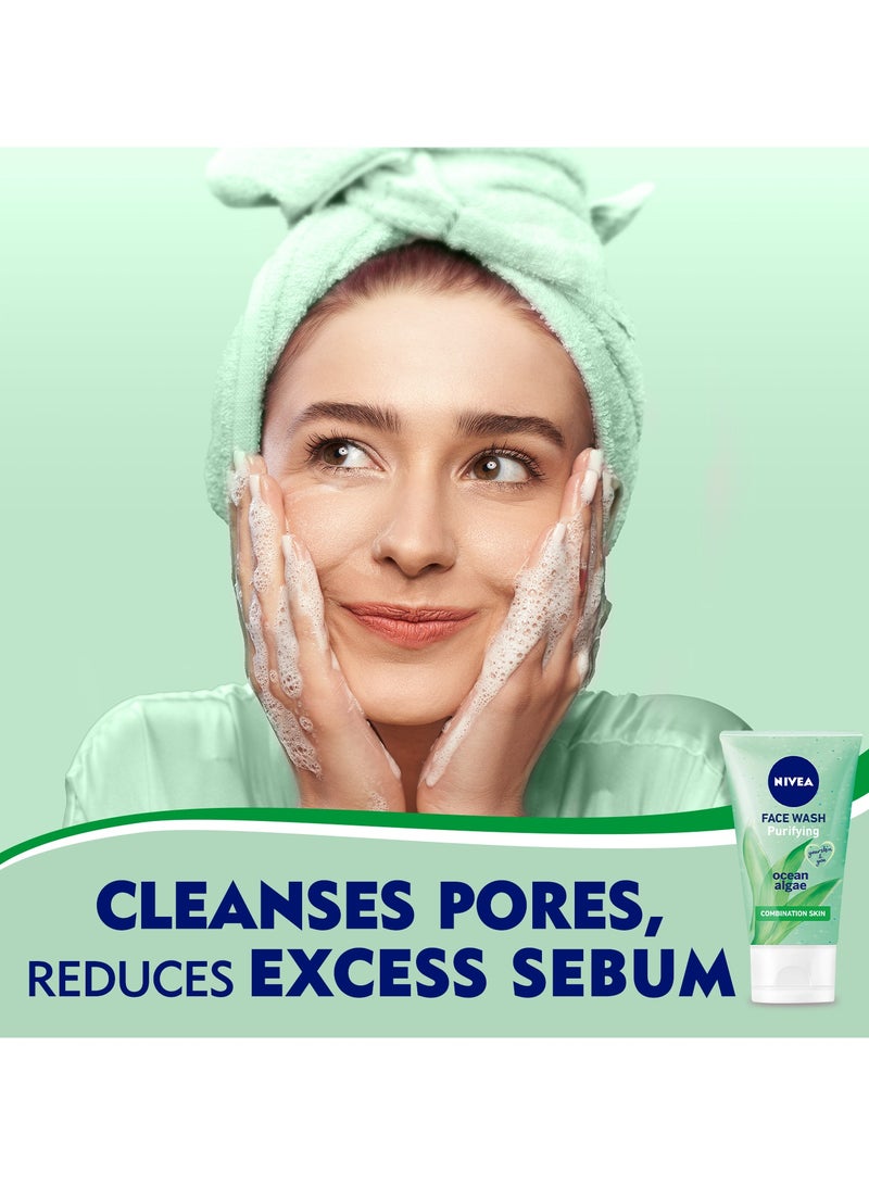 Nivea غسول وجه منظف مطهر للبشرة المختلطة عبوة من 3 - Image 3