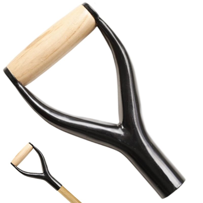 Shovel Handle Replacement 32mm Fit Heavy Duty Iron And Wood Build - Secure Ergonomic D-Handle Grip For Gardeners, DIYers And Homeowners Outdoor Tool Repair - Image 5