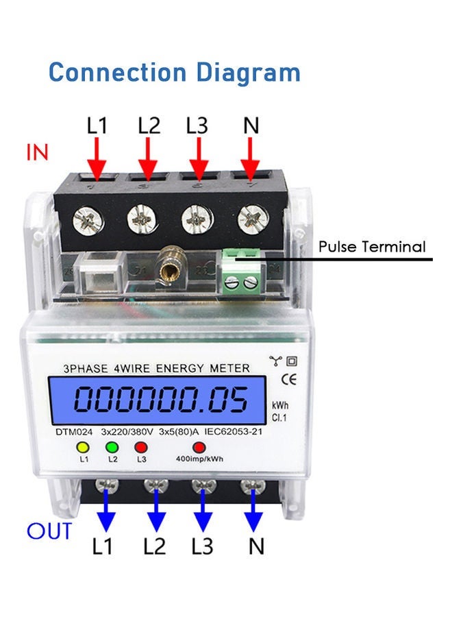 NIBEMINENT Digital Electric Power Meter With LCD Backlight Display Transparent  - Image 2