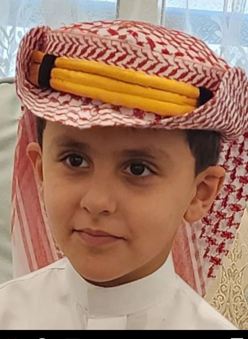 القبعة الخليجية أحمر + ذهبي - Image 1