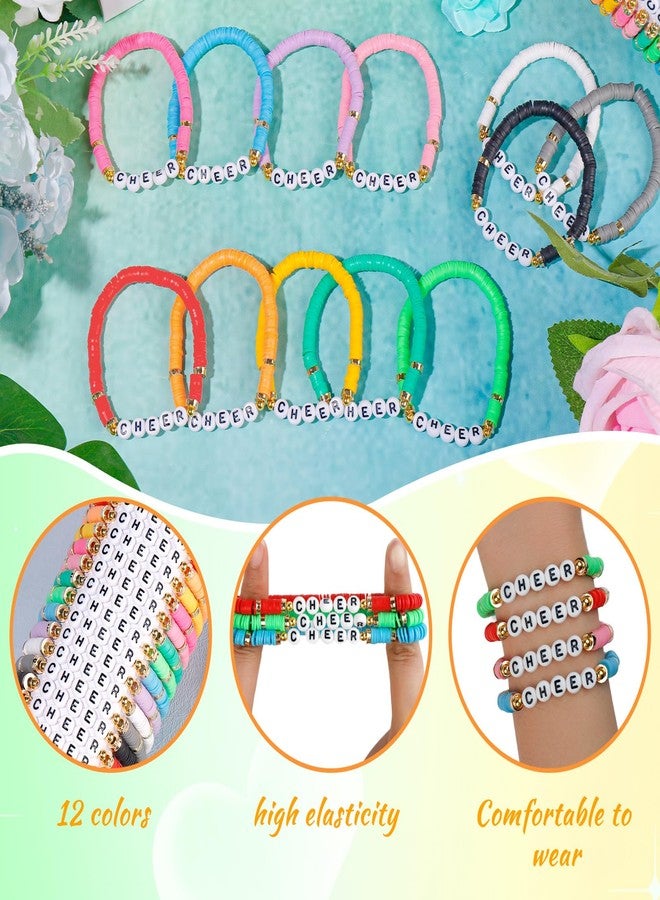 LUYI 32 Pcs Preppy Jewelry Bracelets for Women Clay Bead Colorful Surfer Heishi Bracelet Set Stackable Beaded Friendship Stretch Bracelets Boho Y2K Summer Beach Elastic Layering Bracelets, One Size - Image 4