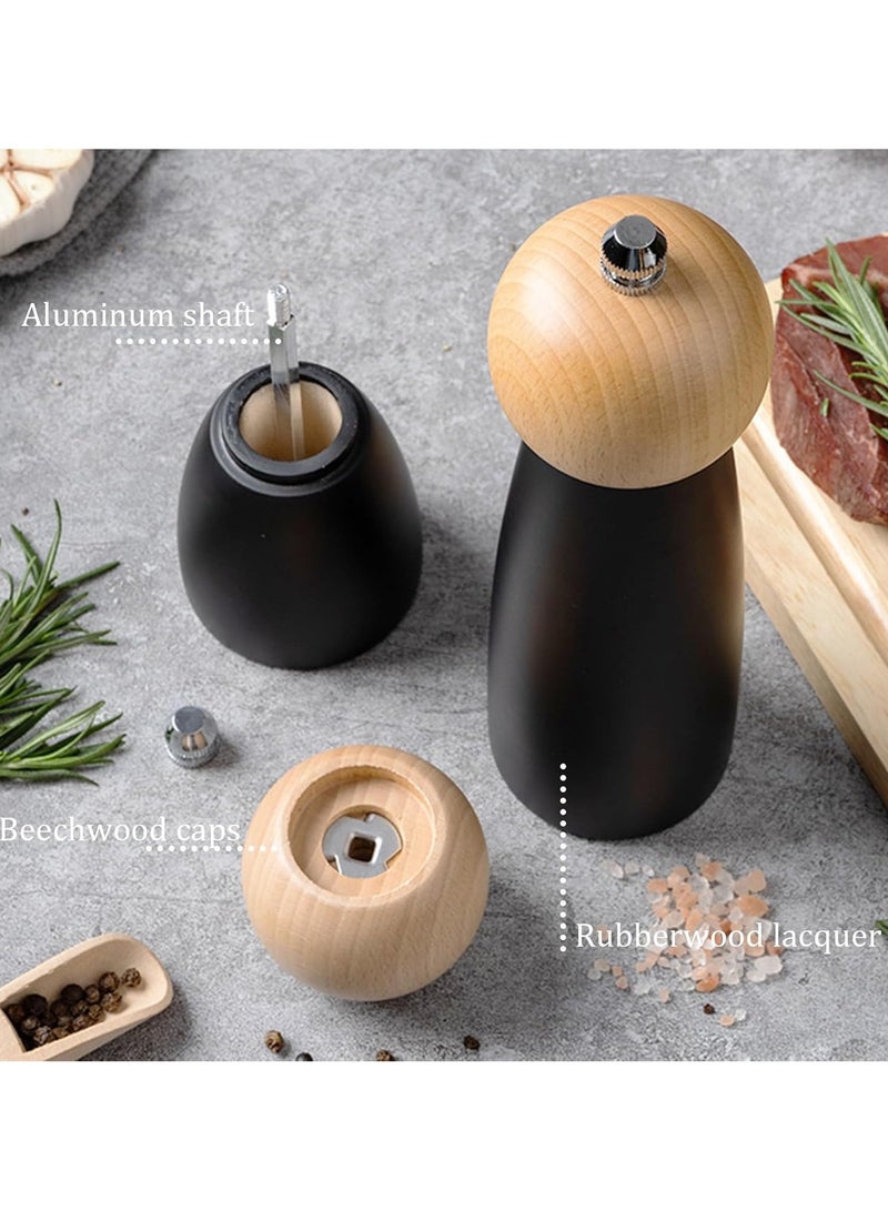 CMGTYYD Natural Acacia Wood Mill for Salt and Pepper - Elegant 2-in-1 Grinder with Adjustable Coarse Setting, Gourmet Kitchen Tool - Image 4
