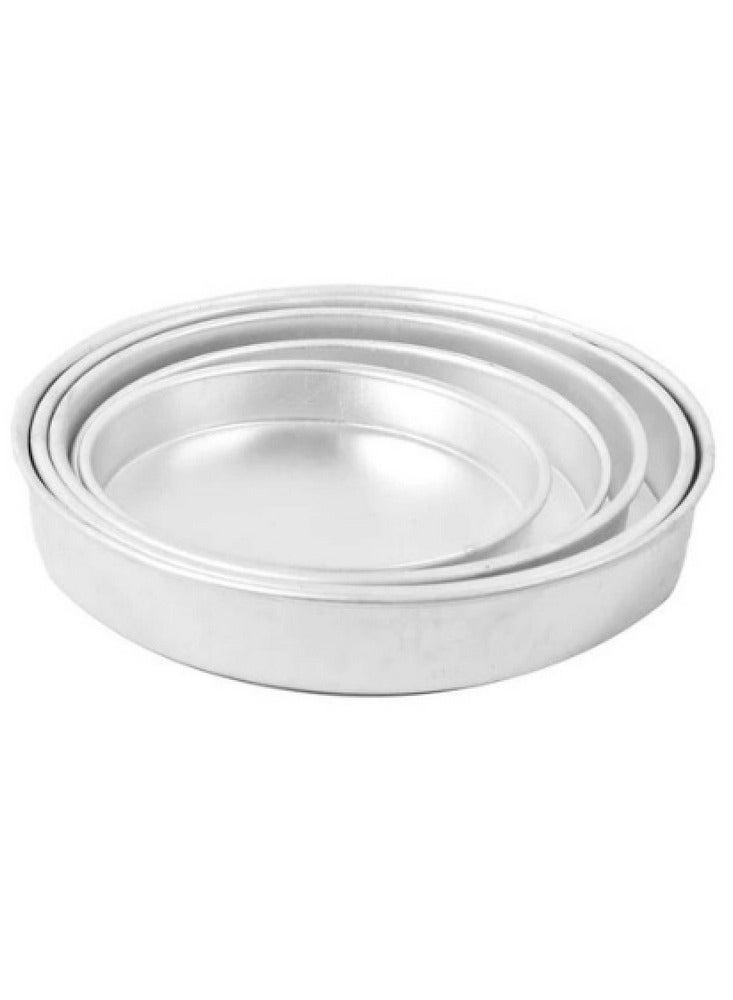 A set of 5 Medium Round Aluminum Trays - Image 3