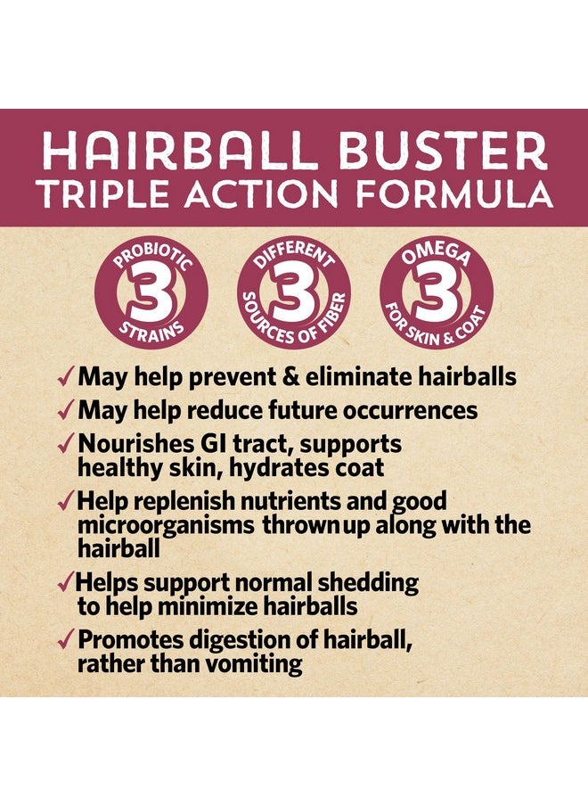 فيدوبيوتيك - - مسحوق Meowbiotics Hairball Buster للقطط مع البروبيوتيك 2 مليار وحدة تشكيل مستعمرة بنكهة شوربة السمك المدخن - 30 وجبة - Image 1