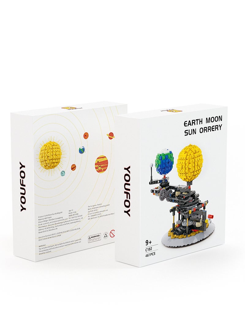 Solar System Sun Earth Moon Orbit Building Kits, Rotatable Astronomy Globes Science Model, Planetarium Model Astronomy Demo Student Children Education Teaching Tool Building Toys (471PCS)  - Image 5