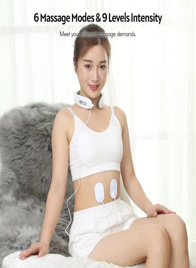 Portable Electric Neck Massager Cervical Massager for Neck Relaxation Pain Relief 6 Massage Modes 9 Levels Intensity 15min Timing Battery Powered - Image 4