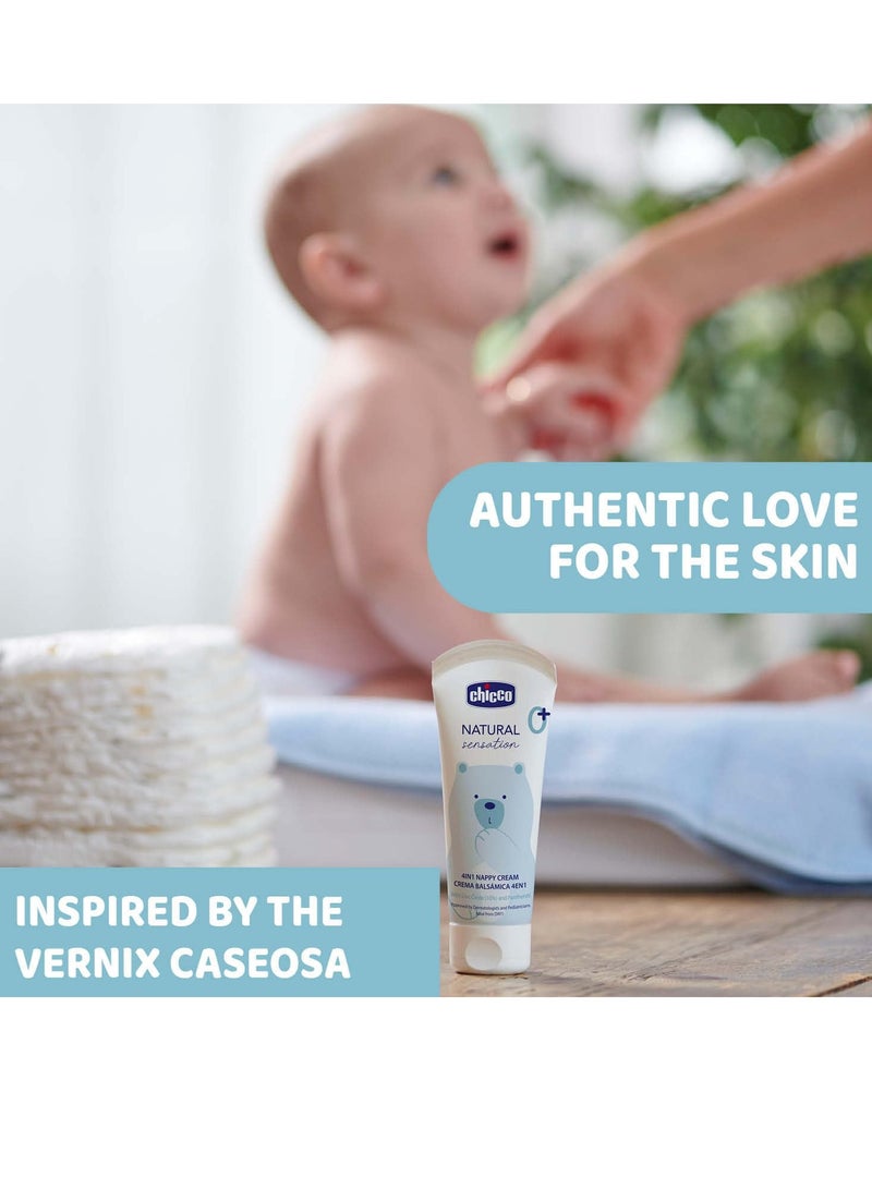 شيكو كريم الحفاضات شيكو ناتشورال سينسيشن 4 في 1 مع أكسيد الزنك (10%) والبانثينول، 100 مل - Image 2