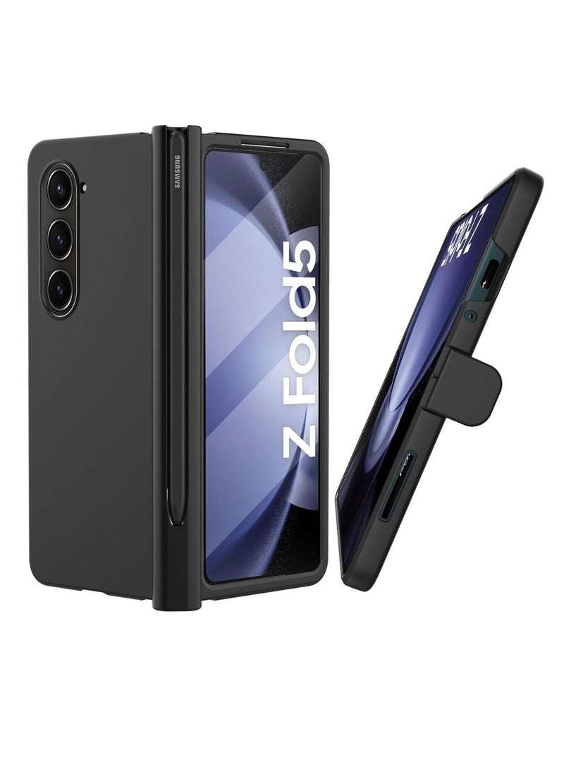 Y&D Galaxy Z Fold 5 Case Original Built-in Screen Protector with S Pen Holder 360 Full Body Protective Cover for Samsung 5G 2023 Black - Image 1