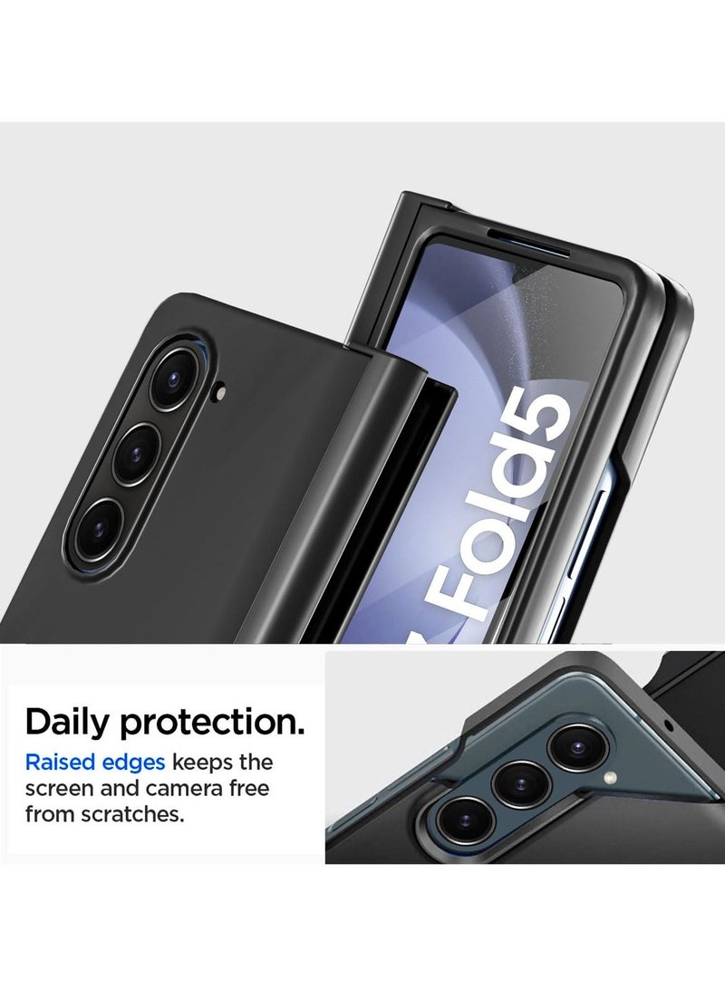 Y&D Galaxy Z Fold 5 Case Original Built-in Screen Protector with S Pen Holder 360 Full Body Protective Cover for Samsung 5G 2023 Black - Image 3