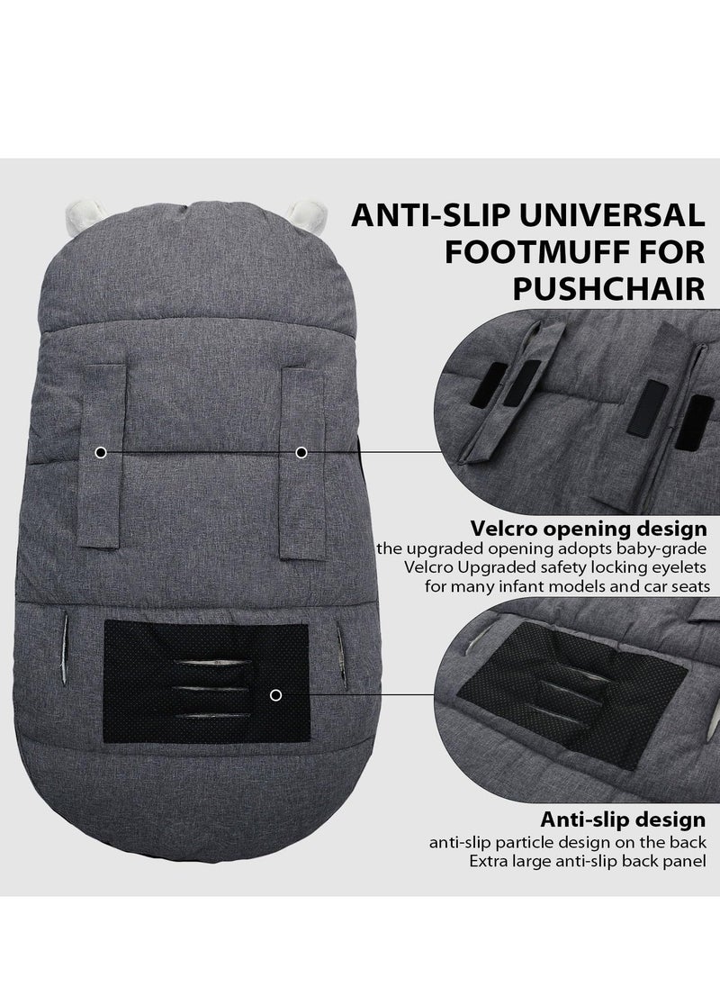 Generic - Universal Stroller Sleeping Bag with Footmuffs, Warm and Cozy for Winter, Waterproof and Windproof Design, Anti,Slip Sherpa Lining and Fleece Hood, Easy to Clean - Image 1