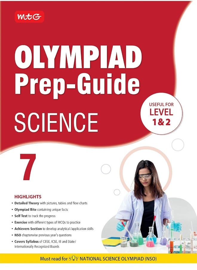 OUROZO MTG Olympiad Prep-Guide Science Class 7 - Detailed Theory, Self Test with NSO Chapterwise Previous Year Question Paper For SOF 2023-24 Exam  - Image 1