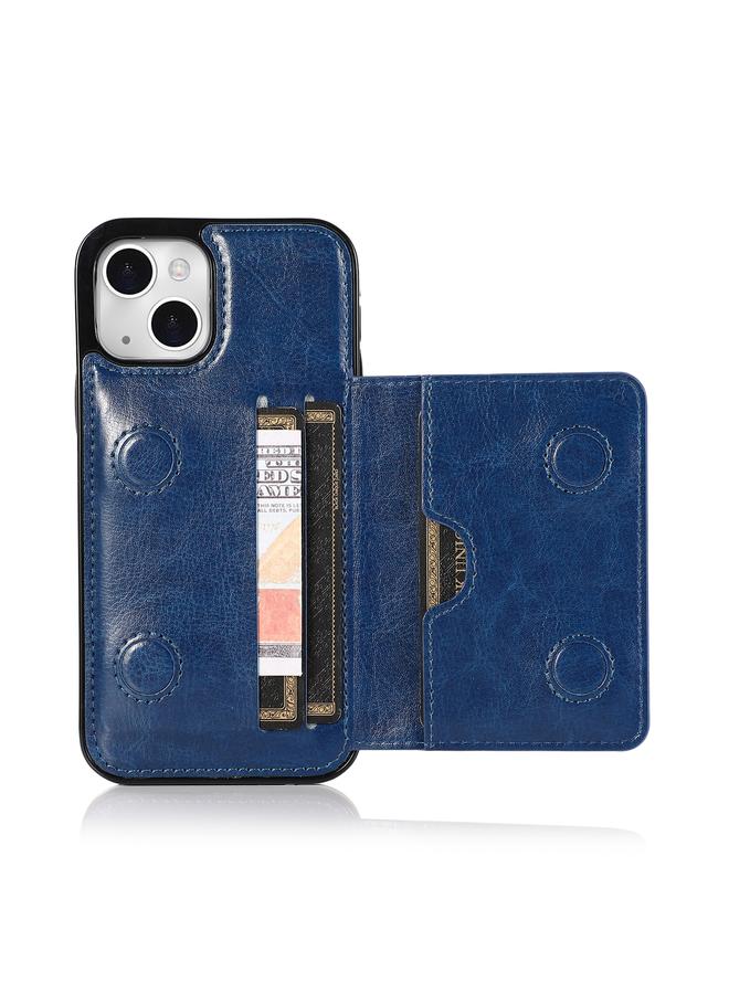 زبون جراب لهاتف iPhone 13 mini مقاوم للصدمات مصنوع من مادة البولي يوريثان الحراري + TPU مع فتحات للبطاقات وحامل - Image 4