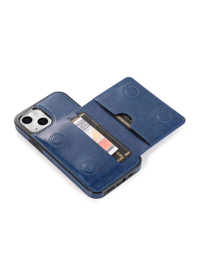 زبون جراب لهاتف iPhone 13 mini مقاوم للصدمات مصنوع من مادة البولي يوريثان الحراري + TPU مع فتحات للبطاقات وحامل - Image 5