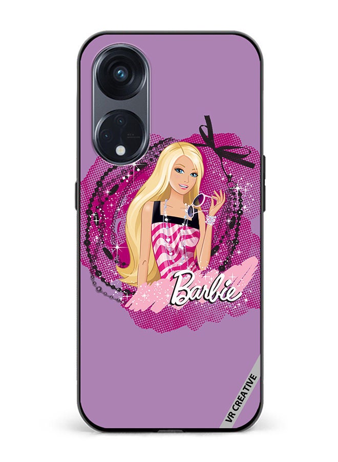 VR CREATIVE Protective Case Cover For Oppo Reno8 T 5G Logo Barbie Design Multicolour - Image 1