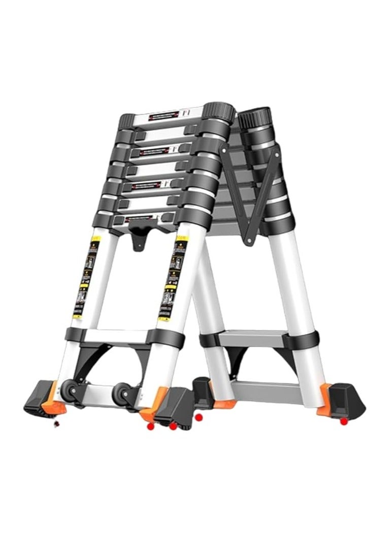Telescopic Aluminum Ladder, Adjustable Multi-Position, Dual-Sided Steps (3.5m)