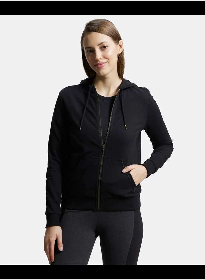 جوكي Jockey AW30 Women's Super Combed Cotton French Terry Fabric Hoodie Jacket with Side Pockets
