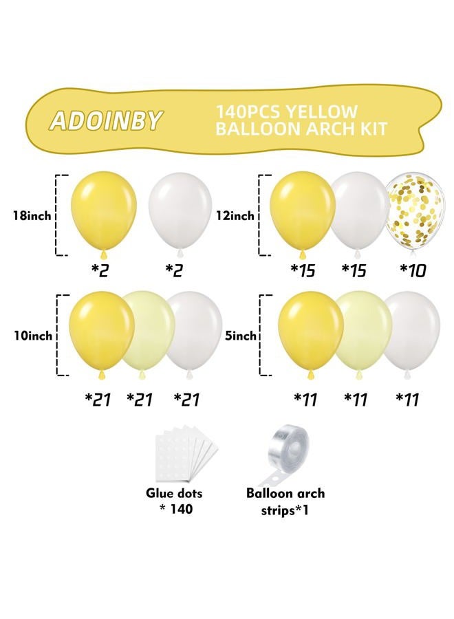 ADOINBY طقم بالونات صفراء - Image 2