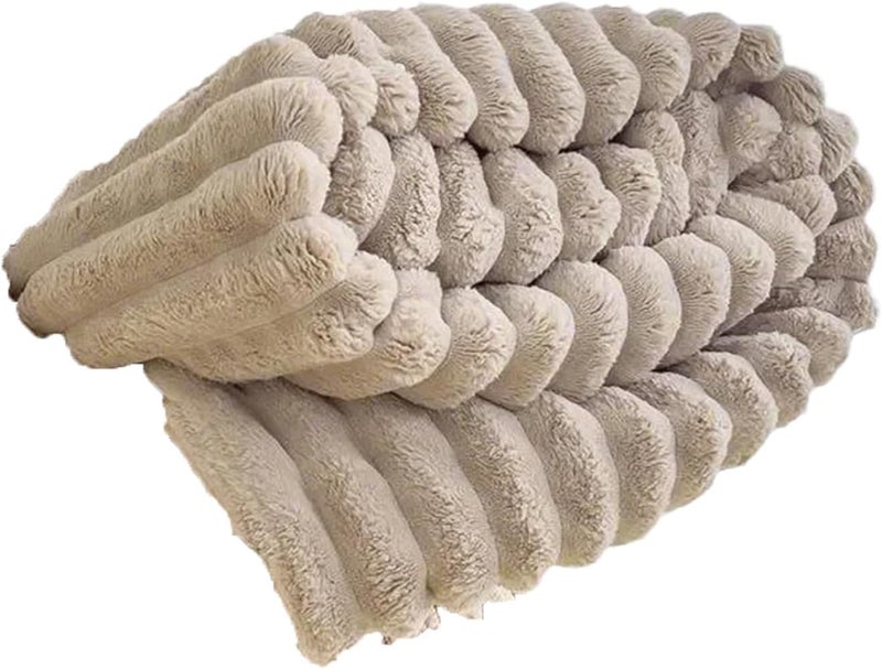 and Luxurious Plushes Faux Furry Blanket Soft Plushes for Sofa Bed for Adding Warmth and Styles Fall Winter - Image 1