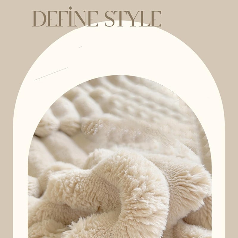 and Luxurious Plushes Faux Furry Blanket Soft Plushes for Sofa Bed for Adding Warmth and Styles Fall Winter - Image 5