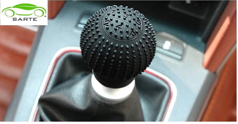 SARTE Car Gear Knob Protector for Anti-Scratch and Dust Proof Shifter - Universal Fit Silicon Stylish Cover - Black, Silicone Rubber - Image 3