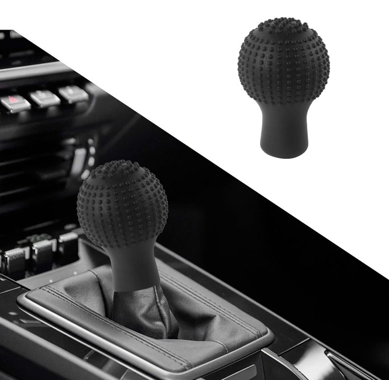 SARTE Car Gear Knob Protector for Anti-Scratch and Dust Proof Shifter - Universal Fit Silicon Stylish Cover - Black, Silicone Rubber - Image 1