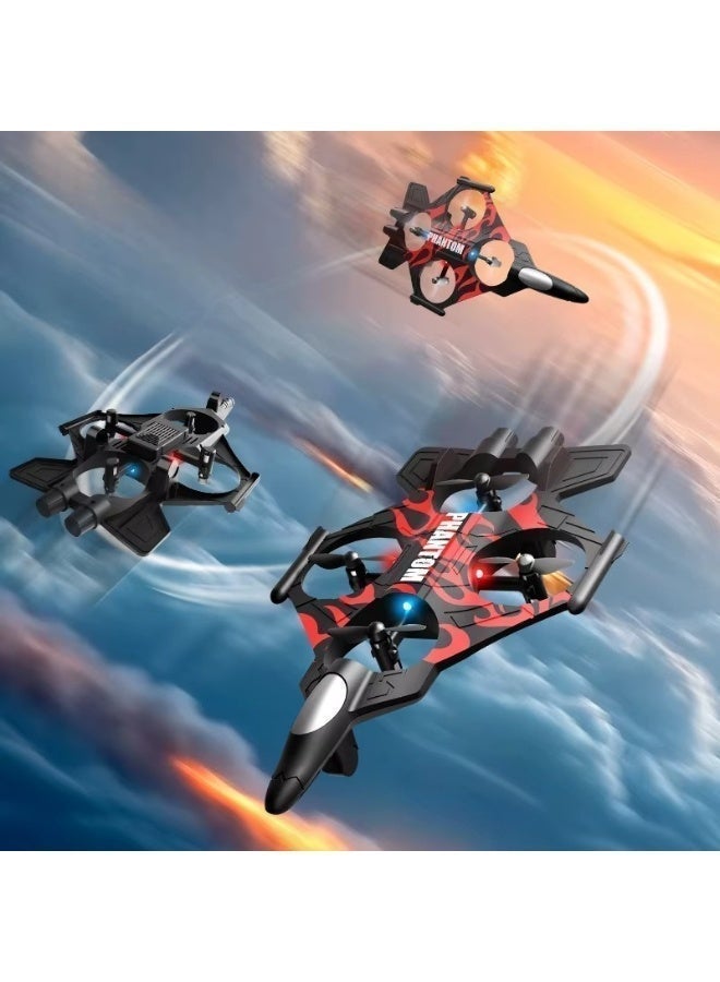 PHANTOM A "fighter" drone with a remote control, quadcopter design, obstacle avoidance capability, red color. - Image 5