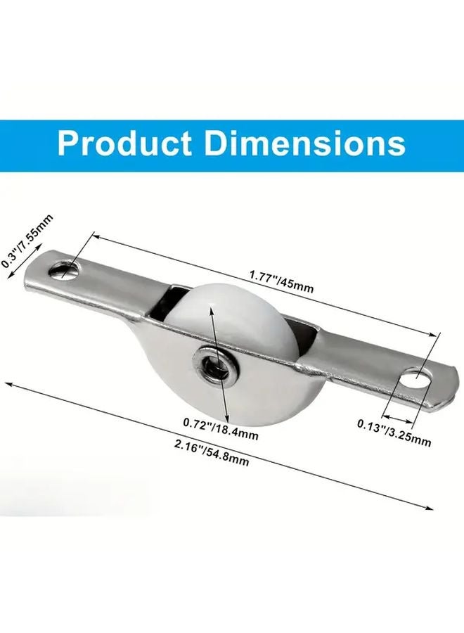7pcs Heavy Duty Metal Sliding Door Pulley Wheels Smooth Rolling Easy Installation - Image 3
