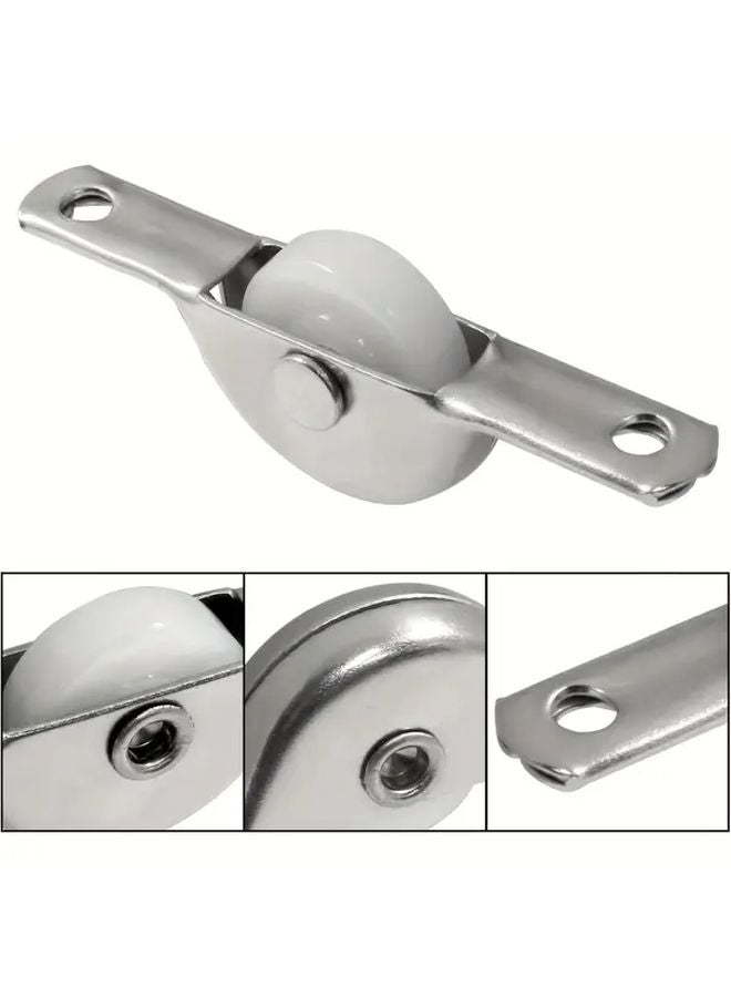 7pcs Heavy Duty Metal Sliding Door Pulley Wheels Smooth Rolling Easy Installation - Image 4